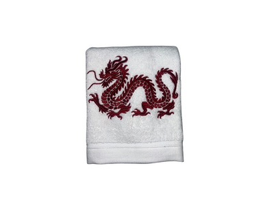 Dragon Embroidered Towels By St Pierre