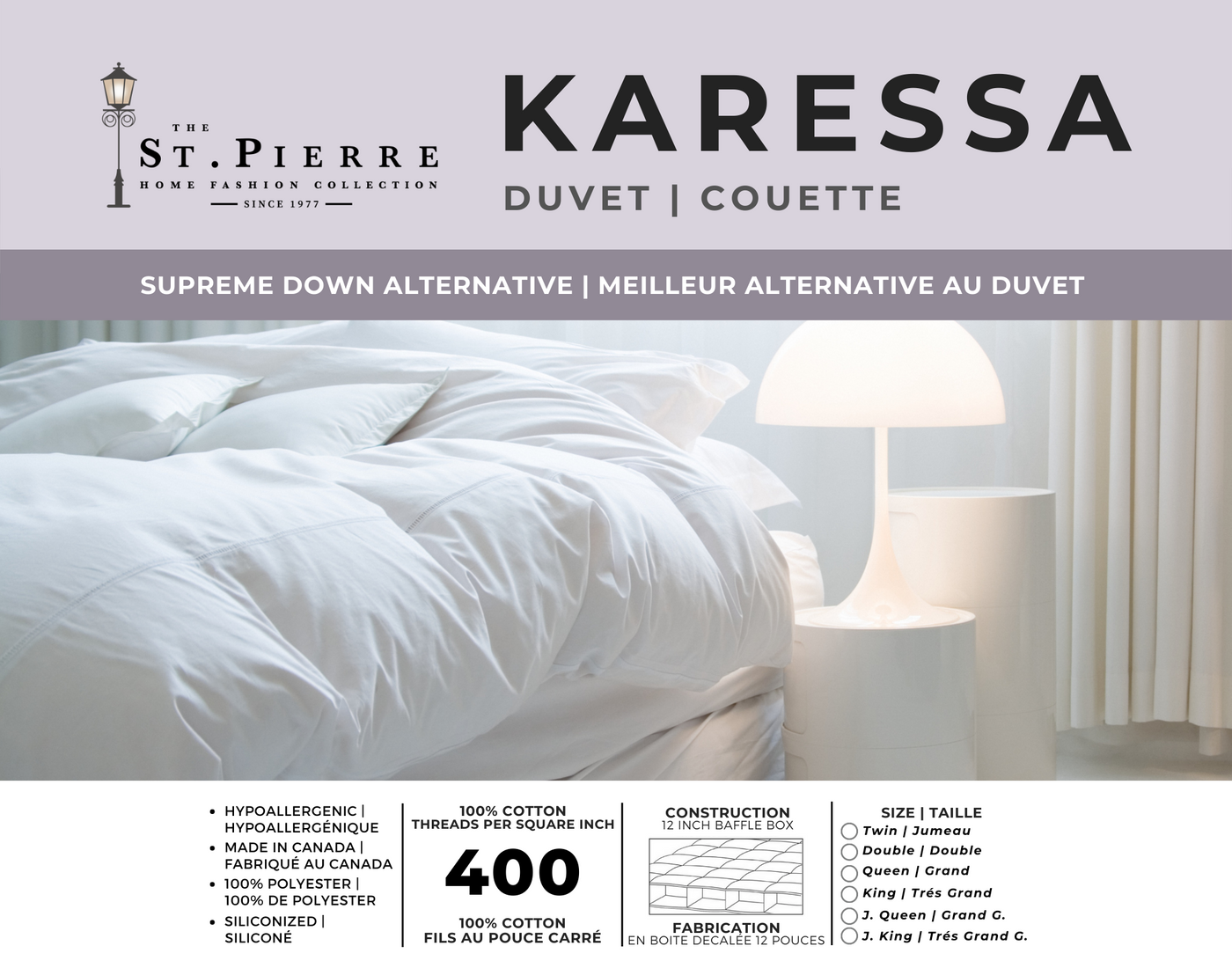 St. Pierre Karessa Down Alternative Duvet